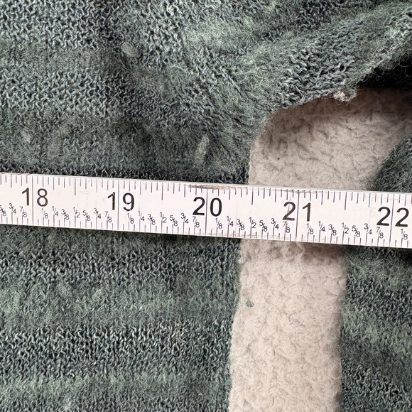 Rosemunde Copenhagen Wool Blend Longline Cardigan Sweater Green Striped Size M - Picture 5 of 13